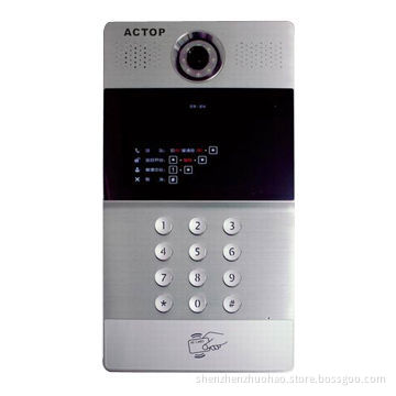 TCP/IP video doorphone with 8-zone alarm, supports flat-to-flat intercom